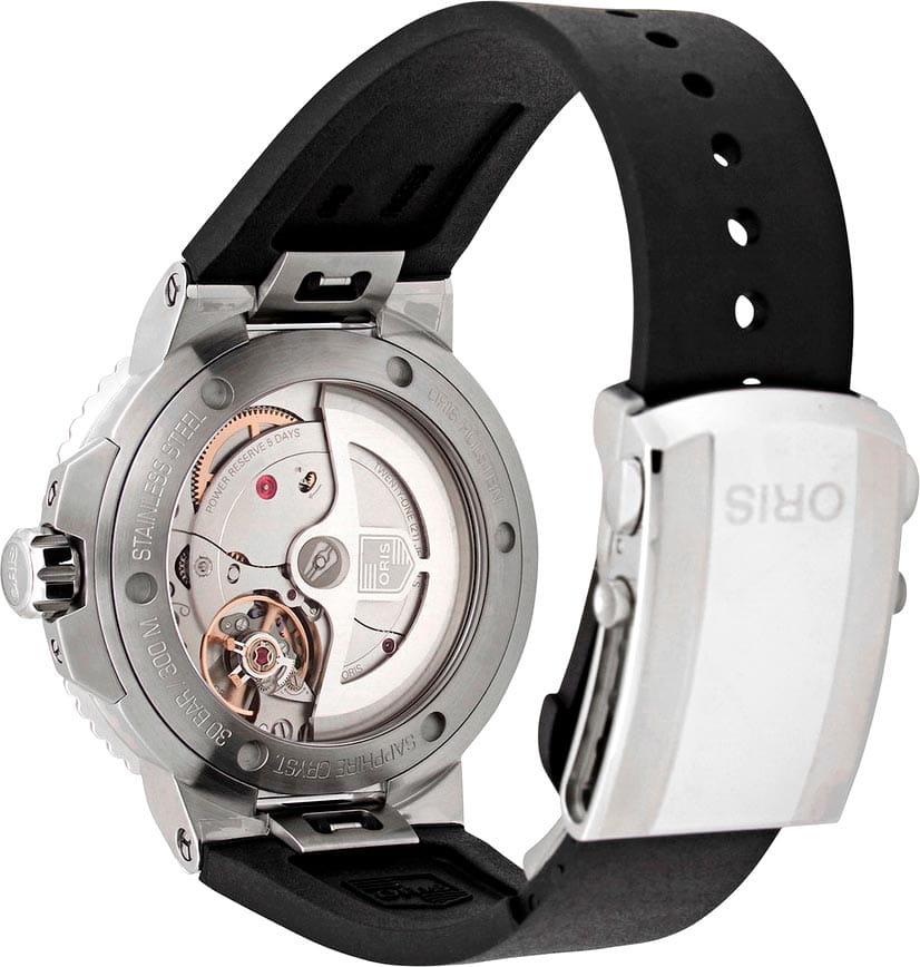 Oris Oris Aquis 01 400 7763 4135-07 4 24 74EB, aquis швейцария мужские часы на браслете каучук боковой вид